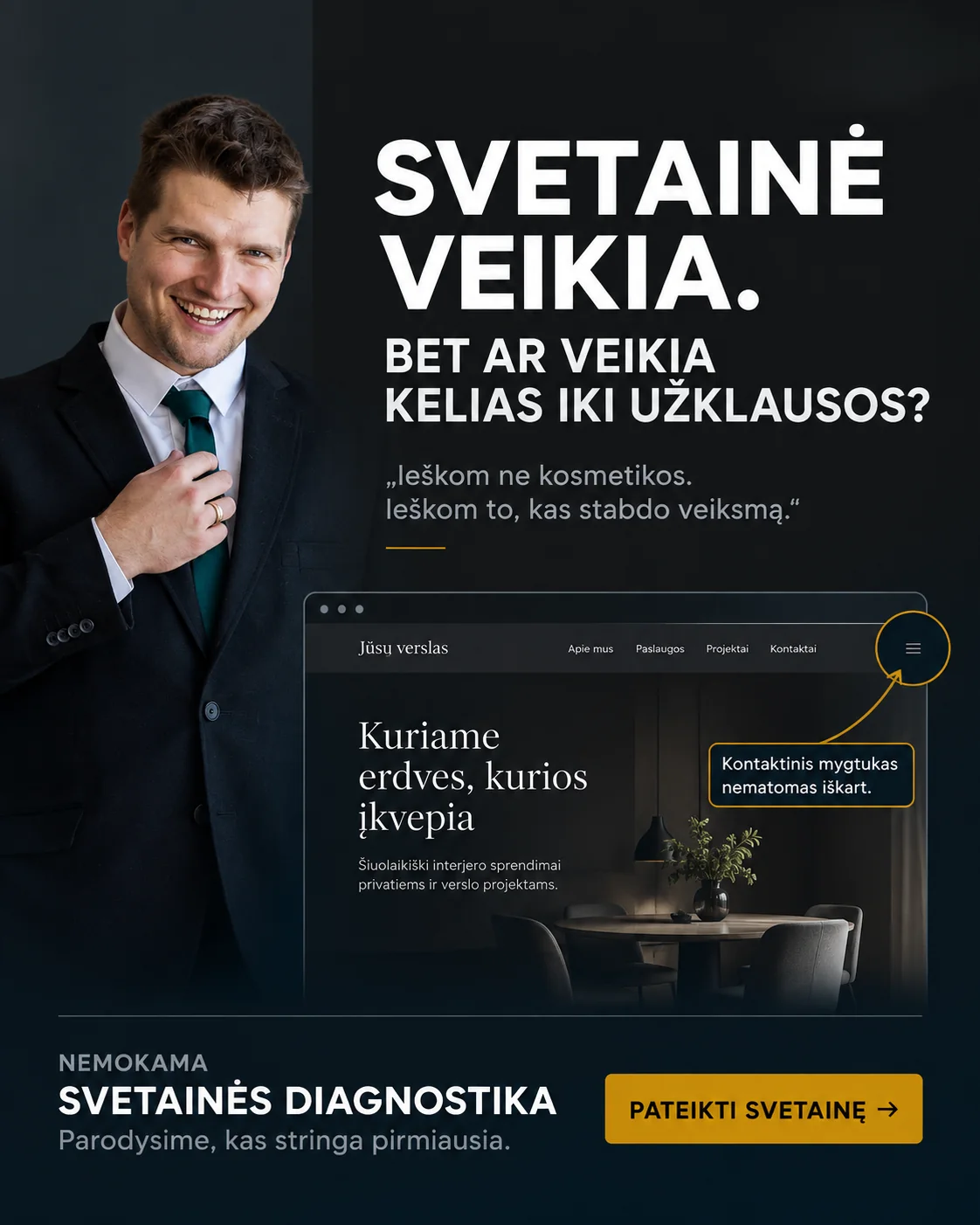 Svetainės diagnostika – analizuojamas kelias iki kliento užklausos